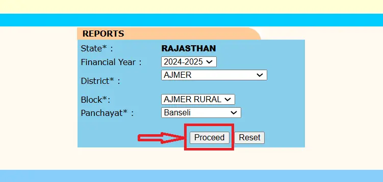 NREGA rajasthan Job Card List state wise